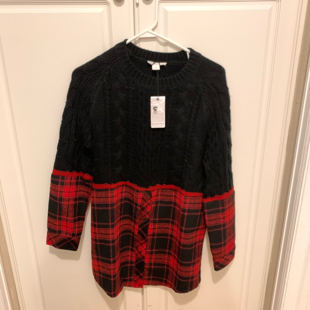 New flannel sweater